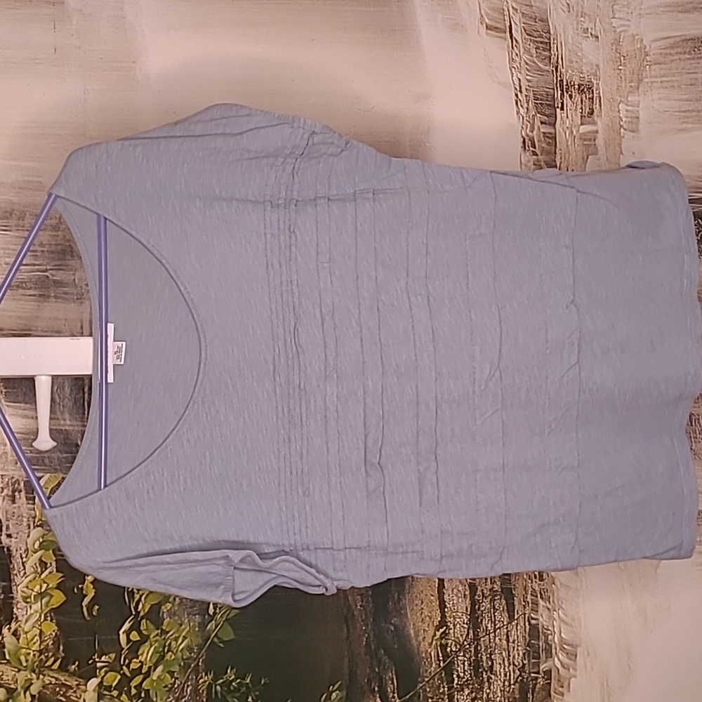 Liz Claborne Womens XL blue short sleeve casual Tshirt blouse top